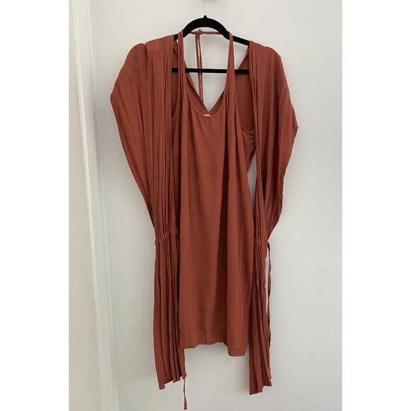 Stephan Schneider Rust Terracotta Draped Dress – (Size S) - Picture 4 of 9